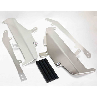 Protections de radiateurs en aluminium avec entretoises noires pour Kawasaki KX250F
