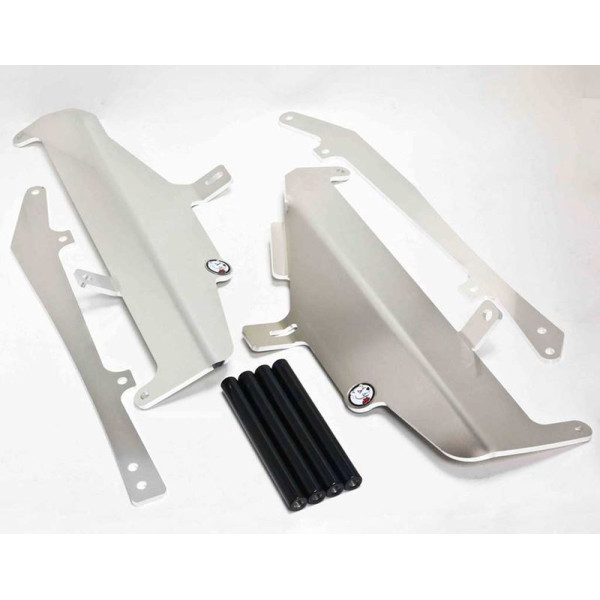 Protections de radiateurs en aluminium avec entretoises noires pour Kawasaki KX250F