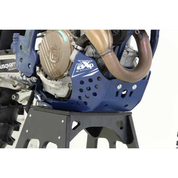 Côté droit du sabot bleu en plastique PEHD 6mm pour Husqvarna FC250 - FE300