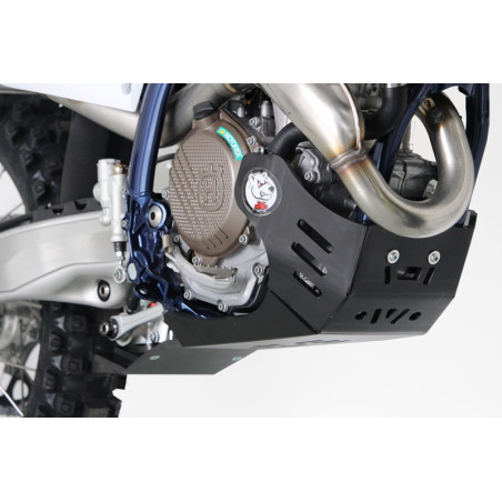 Côté droit du sabot noir en plastique PEHD avec protection de biellette pour KTM - Husqvarna