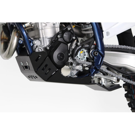 Côté gauche du sabot noir en plastique PEHD avec protection de biellette pour KTM - Husqvarna