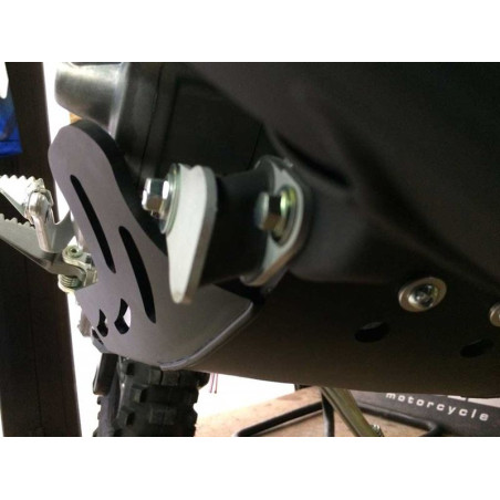 6mm black HDPE plastic skid plate for Yamaha YZ250 - WR250 - YZ250X