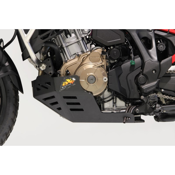 Left side of the black HDPE plastic skid plate for CRF1100L Africa Twin
