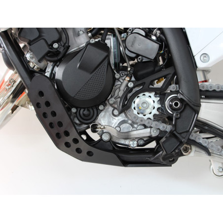 Right side of the black HDPE plastic skid plate for KTM and Husqvarna