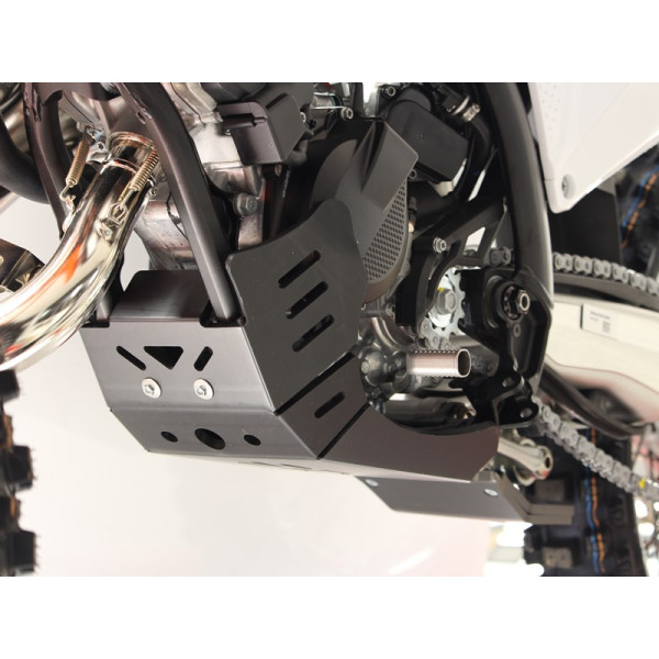 Côté gauche du sabot noir en plastique PEHD avec protection de biellette pour KTM et Husqvarna