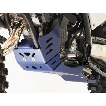 Côté gauche du sabot bleu en plastique PEHD avec protection de biellette pour Husqvarna TC125 - TE150