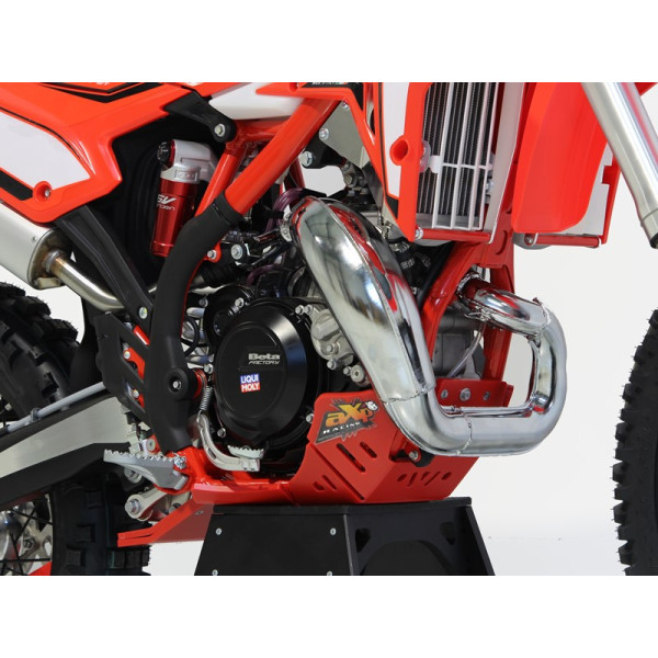 Côté droit du sabot rouge en plastique PEHD avec protection de biellette pour Beta 250 et 300Xtrainer