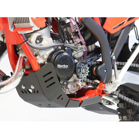 Côté gauche du sabot noir en plastique PEHD avec protection de biellette pour Beta 125RR - 200RR
