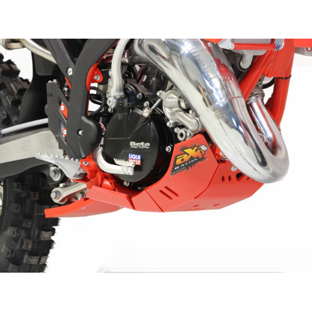 Côté droit du sabot rouge en plastique PEHD avec protection de biellette pour Beta 125RR - 200RR