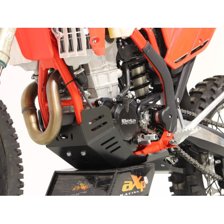 Côté gauche du sabot noir en plastique PEHD avec protection de biellette pour Beta 350RR - 500RR