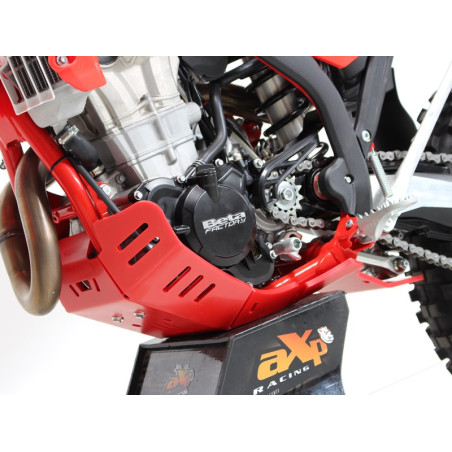 Côté gauche du sabot rouge en plastique PEHD avec protection de biellette pour Beta 350RR - 500RR