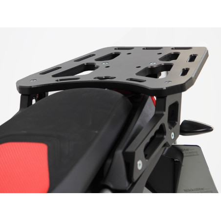Côté gauche du porte paquet noir en plastique PEHD 15mm pour Aprilia Tuareg 660