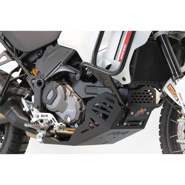 Côté droit du sabot noir en plastique PEHD 8mm pour Ducati Desert X