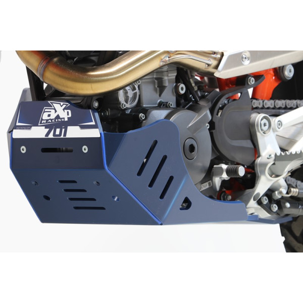 Côté gauche du sabot bleu en plastique PEHD avec protection de biellette pour Husqvarna 701