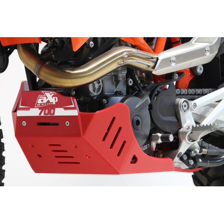 Côté gauche du sabot rouge en plastique PEHD avec protection de biellette pour GasGas ES700 et SM700