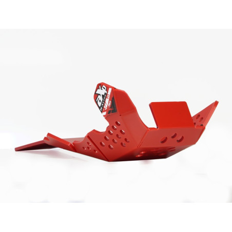 Red HDPE plastic skid plate with linkage guard for CRF250R - 250RX - 300RX