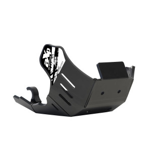 Black PEHD plastic skid plate for KTM 250EXCF and 350EXCF