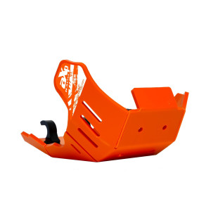 Orange PEHD plastic skid plate for KTM 250EXCF and 350EXCF