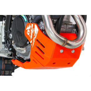 Orange PEHD plastic skid plate for KTM 250EXCF and 350EXCF 2