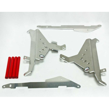 Protections de radiateurs en aluminium avec entretoises rouges pour Honda CRF250R