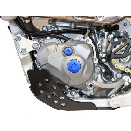 Left side of the HDPE plastic skid plate for Yamaha YZ450F and YZ450FX