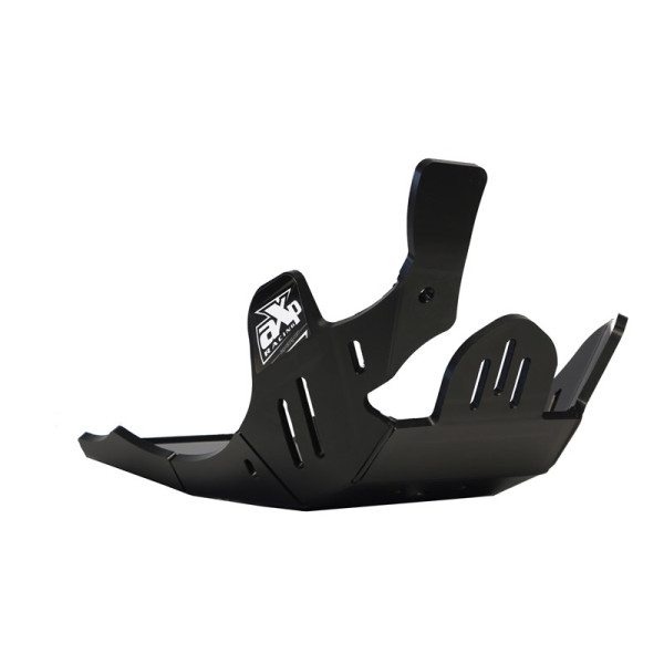 Black HDPE plastic skid plate with linkage guard for Yamaha YZ450F and YZ450FX
