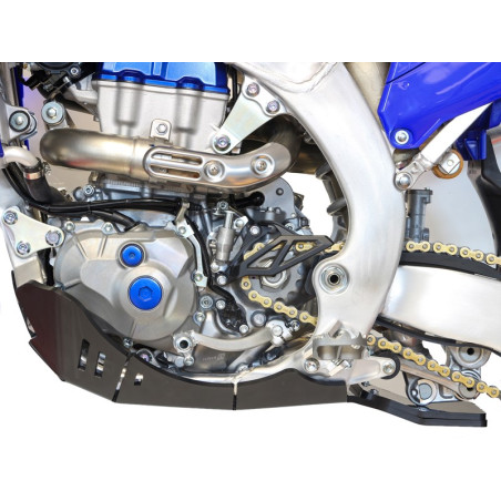 Left side of the HDPE plastic skid plate for Yamaha YZ450F and YZ450FX