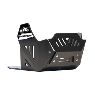 Black skid plate in HDPE for Suzuki V-strom 800DE