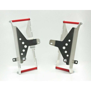 Protections de radiateurs en aluminium avec entretoises rouges pour Honda CRF250R 2