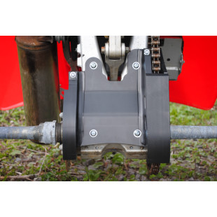 Sabot arrière noir en plastique PEHD 10mm d’épaisseur pour Honda TRX450