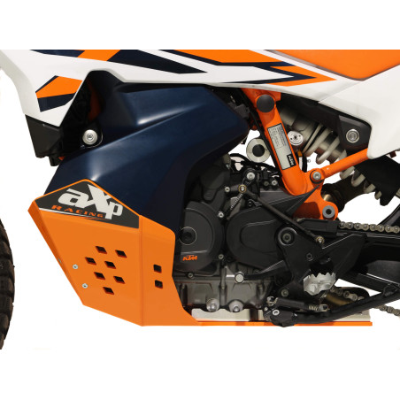 Côté gauche du sabot Adventure en plastique PEHD orange de 8mm pour KTM 790 / 890 Adventure