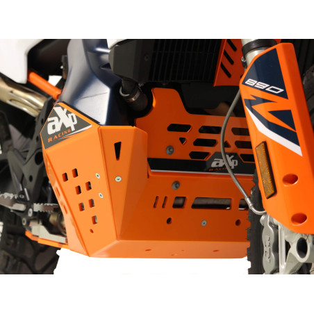 Right side of the Adventure 8mm thick orange skid plate for the KTM 790 - 890 Adventure