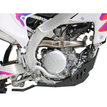 Côté droit du sabot noir en plastique PEHD 8mm avec protection de biellette pour Yamaha YZ250F
