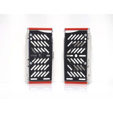 Protections de radiateurs en aluminium avec entretoises rouges pour Beta 350RR / 390RR / 430RR / 480RR Racing