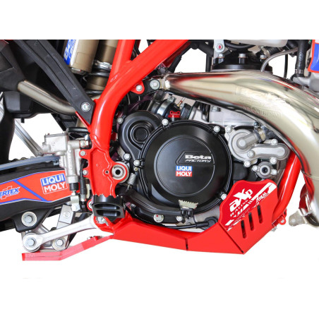 Côté droit du sabot rouge en plastique PEHD avec protection de biellette pour Beta 250RR Racing et 300RR Racing