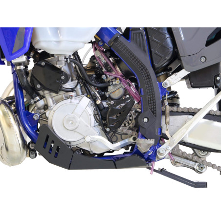 Côté gauche du sabot noir en plastique PEHD avec protection de biellette pour Sherco SE250 - SE300 Factory