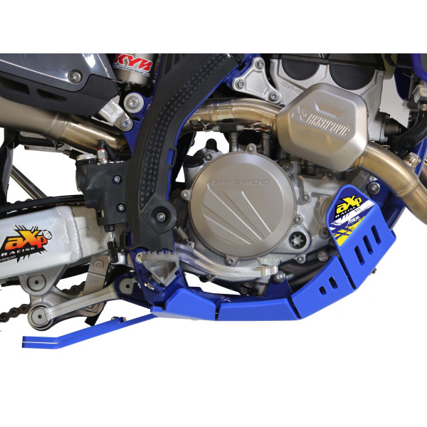 Côté droit du sabot bleu en plastique PEHD avec protection de biellette pour Sherco SEF250 - SEF300 Factory