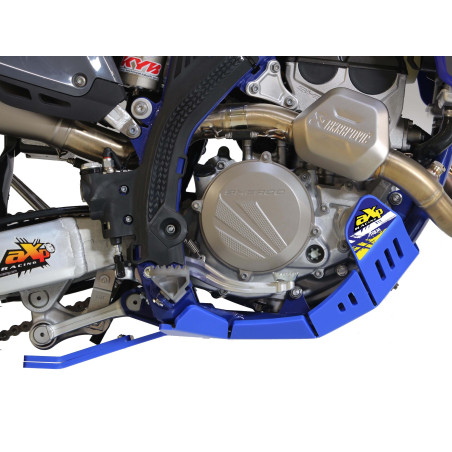 Côté droit du sabot bleu en plastique PEHD avec protection de biellette pour Sherco SEF250 - SEF300 Factory