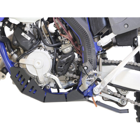 Côté gauche du sabot noir en plastique PEHD avec protection de biellette pour Sherco 125SE Factory