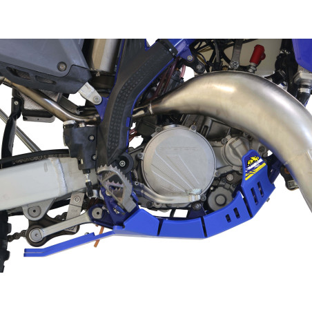Côté droit du sabot bleu en plastique PEHD avec protection de biellette pour Sherco 125SE Factory