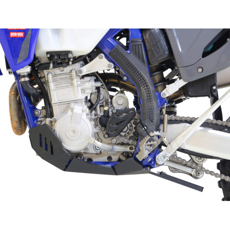 Côté gauche du sabot noir en plastique PEHD avec protection de biellette pour Sherco SEF450 / SEF500 Factory