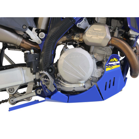 Côté droit du sabot bleu en plastique PEHD avec protection de biellette pour Sherco SEF450 / SEF500 Factory
