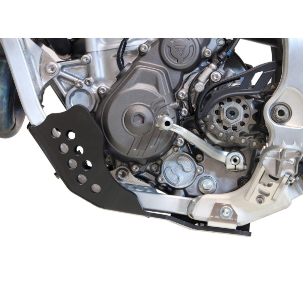 Côté gauche du sabot noir en plastique PEHD 6mm pour Triumph TF250X
