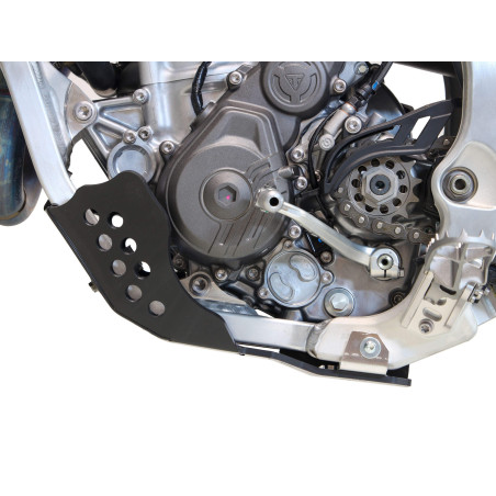 Côté gauche du sabot noir en plastique PEHD 6mm pour Triumph TF250X