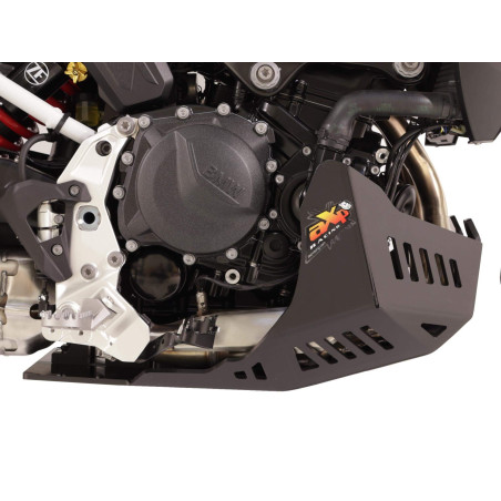 Côté droit du sabot noir en plastique PEHD de 8mm d'épaisseur pour BMW F900GS sans crash bars