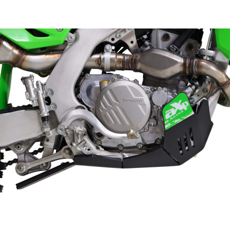 Côté droit du sabot noir en plastique PEHD avec protection de biellette pour Kawasaki KX250 / KX250X