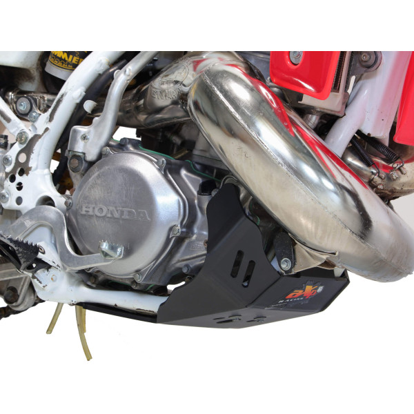 Right side of the 6mm black HDPE plastic skid plate for Honda CR500