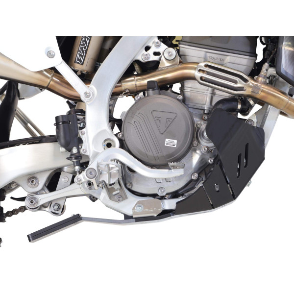 Côté droit du sabot noir en plastique PEHD avec protection de biellette pour Triumph TF250-X et TF250-E