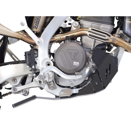Côté droit du sabot noir en plastique PEHD avec protection de biellette pour Triumph TF250-X et TF250-E
