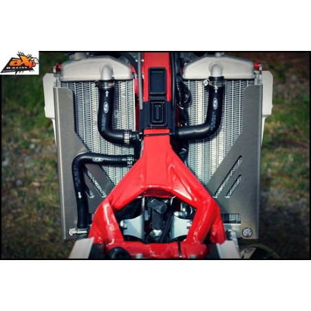 Protections de radiateurs en aluminium avec entretoises rouges pour Beta 250RR - 300RR